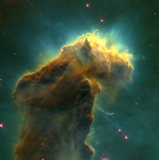 density of gas in eagle nebula